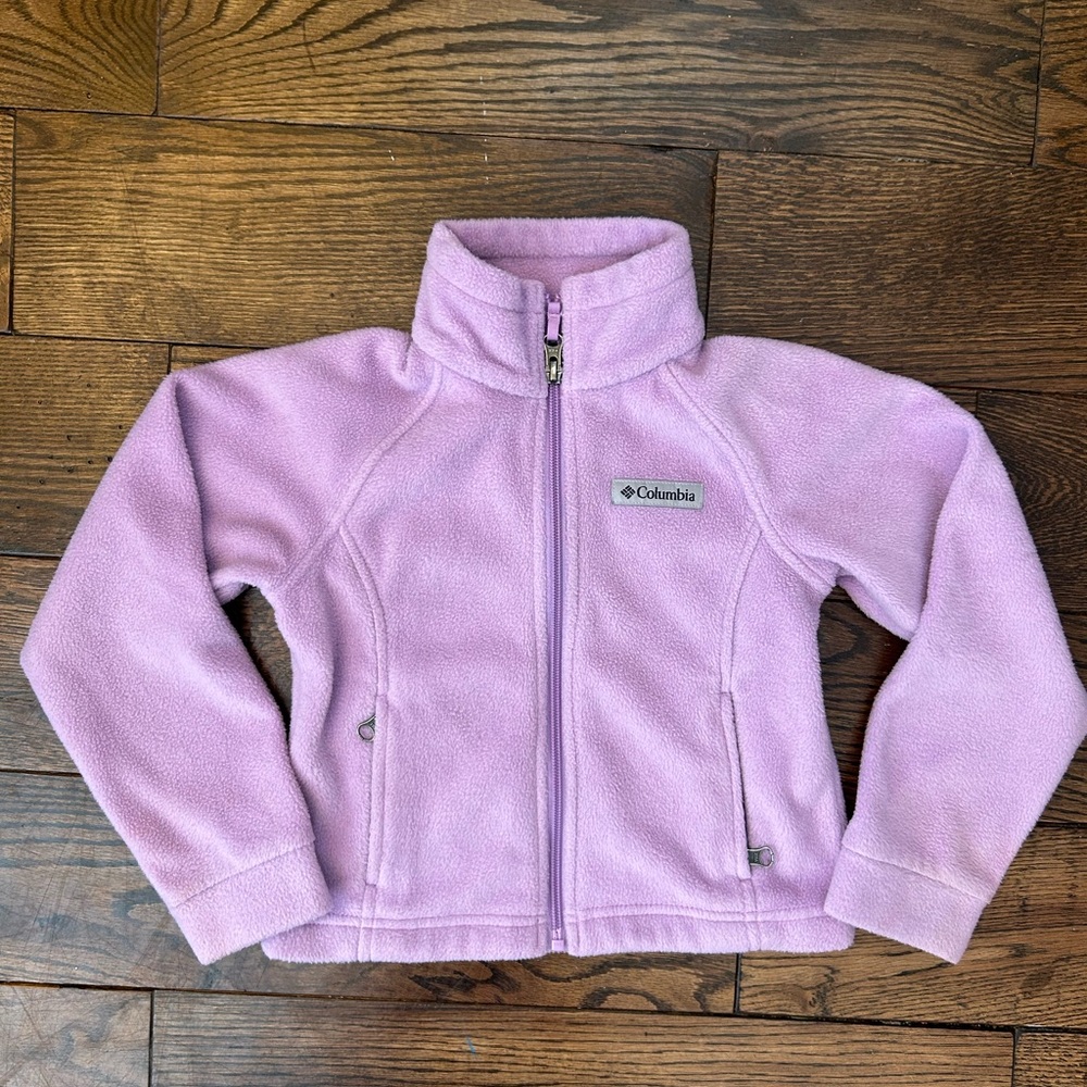 Columbia Light pink Full-Zip Fleece Jacket Girls XS